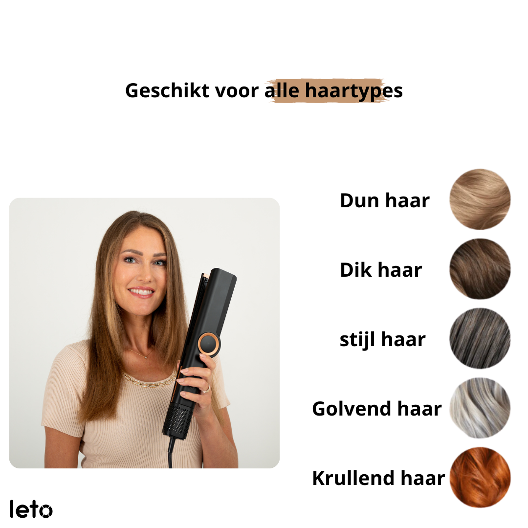 Leto Hairstrait stijltang - 2 Unieke functies