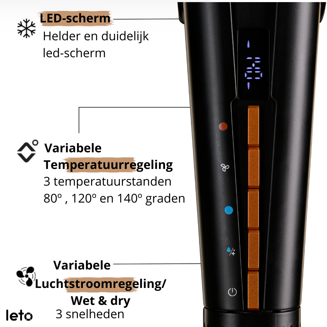 Leto Hairstrait stijltang - 2 unieke functies